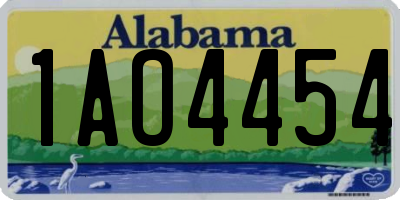 AL license plate 1AO4454