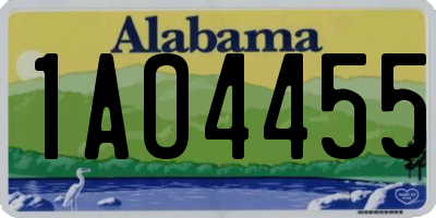 AL license plate 1AO4455