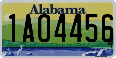 AL license plate 1AO4456