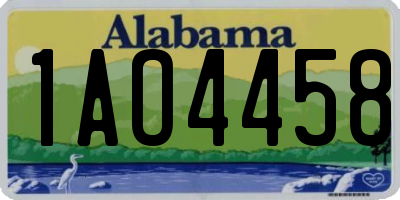 AL license plate 1AO4458
