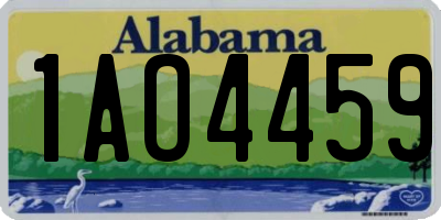 AL license plate 1AO4459
