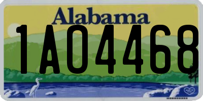AL license plate 1AO4468