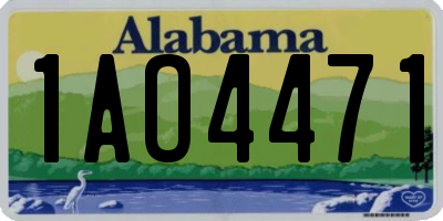 AL license plate 1AO4471