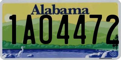 AL license plate 1AO4472
