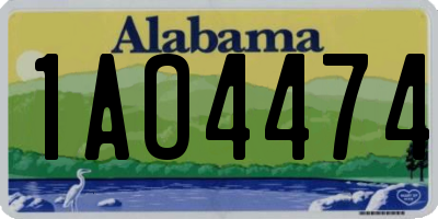 AL license plate 1AO4474