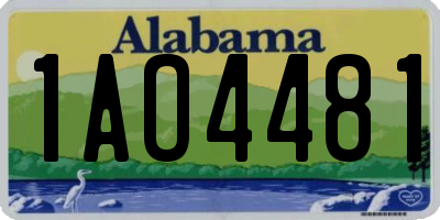 AL license plate 1AO4481