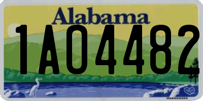 AL license plate 1AO4482