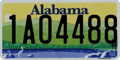 AL license plate 1AO4488