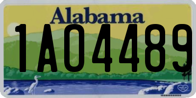 AL license plate 1AO4489