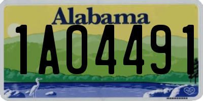 AL license plate 1AO4491