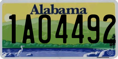 AL license plate 1AO4492