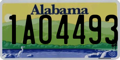 AL license plate 1AO4493