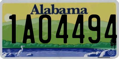 AL license plate 1AO4494