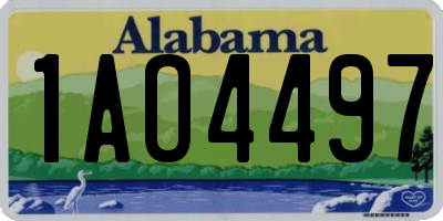 AL license plate 1AO4497