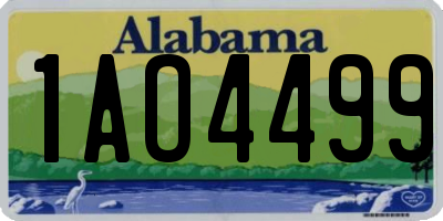 AL license plate 1AO4499