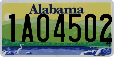 AL license plate 1AO4502