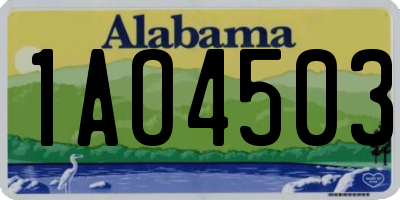 AL license plate 1AO4503