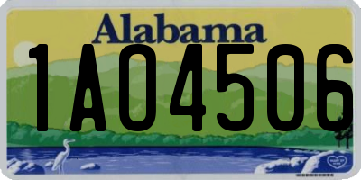 AL license plate 1AO4506