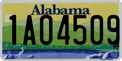 AL license plate 1AO4509