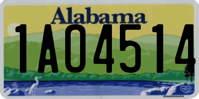 AL license plate 1AO4514