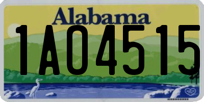 AL license plate 1AO4515