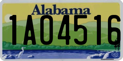 AL license plate 1AO4516