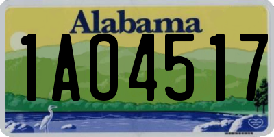 AL license plate 1AO4517
