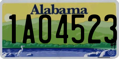 AL license plate 1AO4523