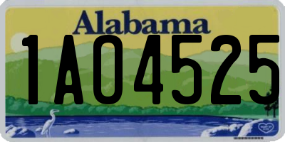 AL license plate 1AO4525