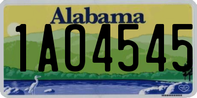 AL license plate 1AO4545
