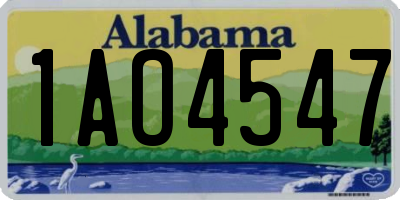 AL license plate 1AO4547