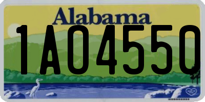 AL license plate 1AO4550