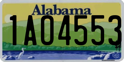 AL license plate 1AO4553