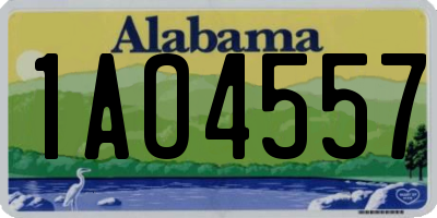 AL license plate 1AO4557