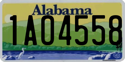 AL license plate 1AO4558