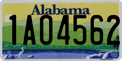 AL license plate 1AO4562