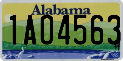 AL license plate 1AO4563