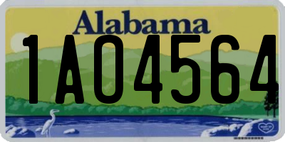 AL license plate 1AO4564