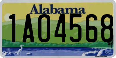 AL license plate 1AO4568