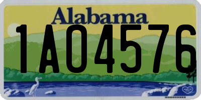 AL license plate 1AO4576