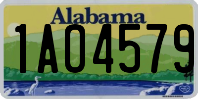AL license plate 1AO4579