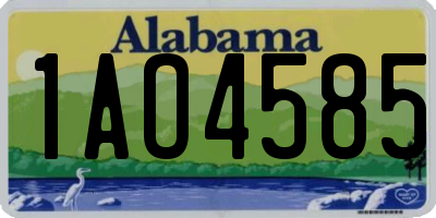 AL license plate 1AO4585
