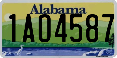 AL license plate 1AO4587