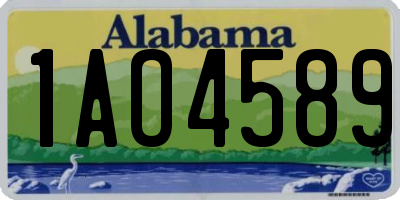 AL license plate 1AO4589