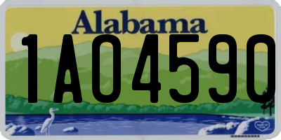 AL license plate 1AO4590
