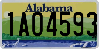AL license plate 1AO4593