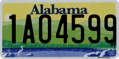 AL license plate 1AO4599