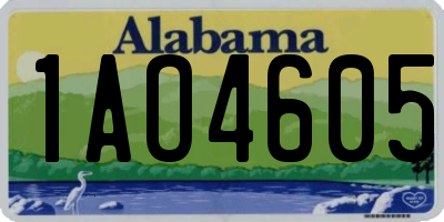 AL license plate 1AO4605