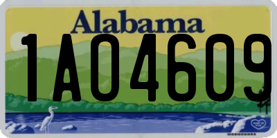 AL license plate 1AO4609