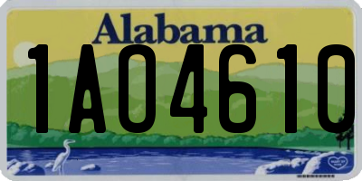 AL license plate 1AO4610
